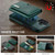 iPhone 17 DG.MING M6 Series RFID Tri-fold Card Bag Removable Leather Phone Case - Green