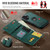 iPhone 17 DG.MING M6 Series RFID Tri-fold Card Bag Removable Leather Phone Case - Green