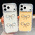 iPhone 17 Diamond Glitter Dual Bow-knot Shockproof Phone Case - Transparent Stars