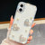 iPhone 17 Diamond Glitter Pearl Heart Four-Corner Shockproof Phone Case - Transparent