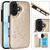 iPhone 17 Double Buckle Butterfly Embossing PU Phone Case - Gold