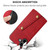 iPhone 17 Double Buckle Card Slots Magnetic Phone Case - Red