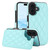 iPhone 17 Double Buckle Rhombic PU Leather Phone Case - Blue