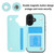 iPhone 17 Double Buckle Rhombic PU Leather Phone Case - Blue