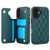 iPhone 17 Double Buckle Rhombic PU Leather Phone Case - Green