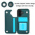 iPhone 17 Double Buckle Rhombic PU Leather Phone Case - Green