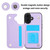 iPhone 17 Double Buckle Rhombic PU Leather Phone Case - Purple