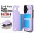 iPhone 17 Double Buckle Rhombic PU Leather Phone Case - Purple