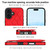 iPhone 17 Double Buckle Rhombic PU Leather Phone Case - Red