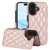 iPhone 17 Double Buckle Rhombic PU Leather Phone Case - Rose Gold