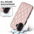 iPhone 17 Double Buckle Rhombic PU Leather Phone Case - Rose Gold