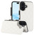 iPhone 17 Double Buckle Rhombic PU Leather Phone Case - White