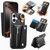 iPhone 17 Dream Wallet D Buckle Leather Back Cover Phone Case - Black