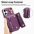 iPhone 17 Dream Wallet D Buckle Leather Back Cover Phone Case - Purple