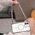 iPhone 17 Drone-Style Four-Corner Shockproof Magnetic Acrylic Phone Case with Long and Short Lanyard - Titanium Gray