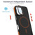 iPhone 17 Dual-Color Skin Feel Magnetic Phone Case with Lens Frame Holder - Black