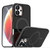 iPhone 17 Dual-Color Skin Feel Magnetic Phone Case with Lens Frame Holder - Gray