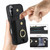 iPhone 17 Elastic Card Bag Ring Holder Phone Case - Black