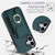 iPhone 17 Elastic Card Bag Ring Holder Phone Case - Dark Green