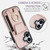 iPhone 17 Elastic Card Bag Ring Holder Phone Case - Rose Gold