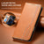iPhone 17 Elastic Wristband Magnetic Suction Leather Phone Case - Brown