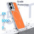 iPhone 17 Electroplated Dual Color PC Hybrid TPU Soft Frame MagSafe Phone Case - Orange
