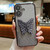 iPhone 17 Electroplated Gradient Glitter 3D Butterfly TPU Phone Case - Gradient Black