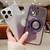 iPhone 17 Electroplated Holder Gradient Glitter MagSafe Phone Case - Purple