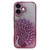 iPhone 17 Electroplated TPU Peacock Relief Rhinestone Glitter Phone Case with Lens Film - Pink