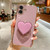 iPhone 17 Electroplating Love Heart Holder TPU Phone Case - Purple