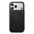 iPhone 17 ESEBLE Ultra-thin Card Slot Magnetic Vegan Leather Phone Case - Black