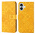 iPhone 17 Ethnic Style Embossed Pattern Leather Phone Case - Yellow