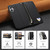 iPhone 17 Fantasy Love Heart Zipper Wallet Vegan Leather Phone Case with Strap - Black