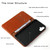 iPhone 17 Fierre Shann Cowhide Leather Flip Leather Phone Case - Brown
