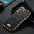iPhone 17 Fierre Shann Python Texture Electroplating PU Phone Case - Black