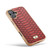 iPhone 17 Fierre Shann Python Texture Electroplating PU Phone Case - Red