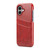 iPhone 17 Fierre Shann Retro Oil Wax Texture Card Slots PU Leather Phone Case - Red