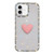 iPhone 17 Flash Rhinestone Double-sided IMD Love Heart Phone Case - Glitter Transparent