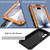 iPhone 17 Four-proof Metal Hybrid Silicone Phone Case - Orange