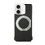 iPhone 17 Frameless Leather-Skin PC MagSafe Holder Phone Case - White Black