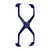 iPhone 17 Frameless X-shaped Metal Phone Case - Blue