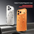 iPhone 17 Frosted Magnetic Shield MagSafe Alloy Metal Phone Case - Orange