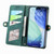 iPhone 17 Geometric Zipper Wallet Side Buckle Leather Phone Case - Green