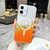 iPhone 17 Gilding MagSafe Hybrid Clear TPU Phone Case - Orange