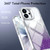 iPhone 17 Glitter Gradient Magnetic Lens Frame Holder Phone Case - Purple