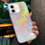 iPhone 17 Glossy Color-Plated Shockproof Phone Case - Colored feathe