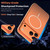 iPhone 17 Gold-Orange Original Color MagSafe Shockproof Phone Case - Black
