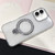 iPhone 17 Gradient Glitter Diamonds MagSafe Phone Case - White