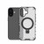 iPhone 17 Grating Holder Shockproof Phone Case - Transparent Black