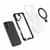 iPhone 17 Grating Holder Shockproof Phone Case - Transparent Black